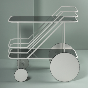 Come As You Are bar cart in white by Christophe de la Fontaine for DANTE - Goods and Bads