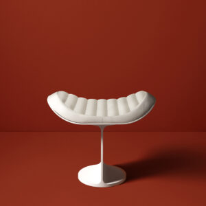 Dante - Goods and Bads H.E.A.310 leather upholstered stool by Christophe de la Fontaine