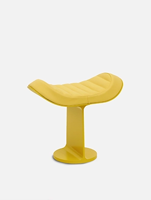 H.E.A.310 leather upholstered stool by Christophe de la Fontaine for Dante - Goods and Bads