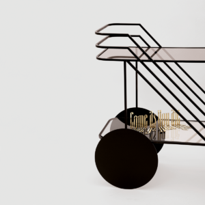 Come As You Are bar cart in black by Christophe de la Fontaine for DANTE - Goods and Bads