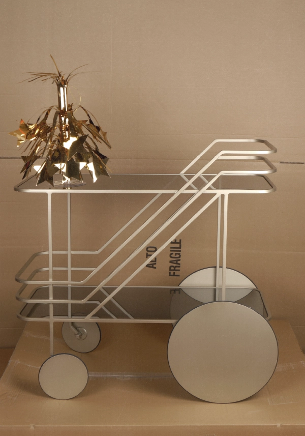Come As You Are bar cart in champagne by Christophe de la Fontaine for DANTE - Goods and Bads
