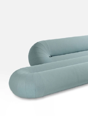 Serpentine fabric couch by Christophe de la Fontaine DANTE - Goods and Bads
