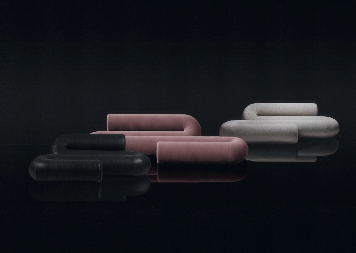 Serpentine couch by Christophe de la Fontaine DANTE - Goods and Bads